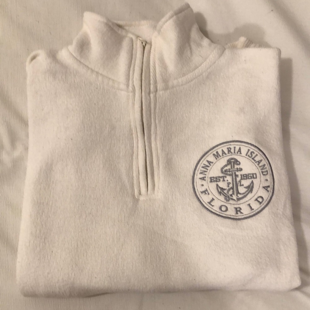 White Anna Maria Island, Florida Souvenir quarter zip